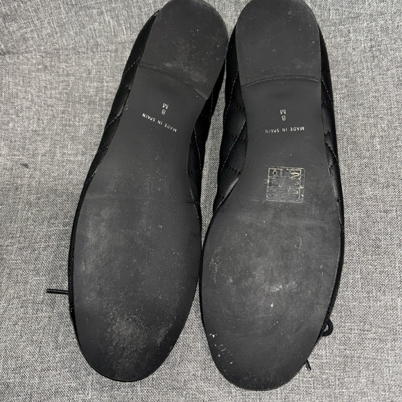 Jon Josef Belle Quilted Ballerina Flat Black Cap Toe Size 8 - Picture 4 of 7